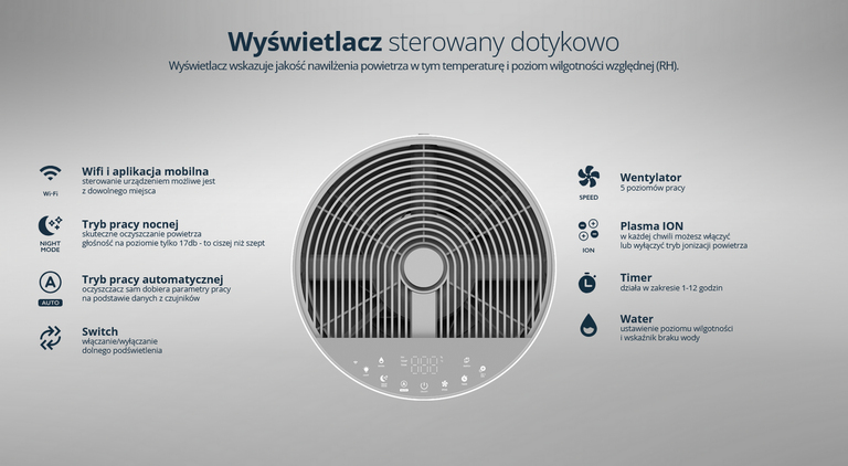 Nawilżacz powietrza Vestfrost VP-H2I40WH do 40m2 (8)