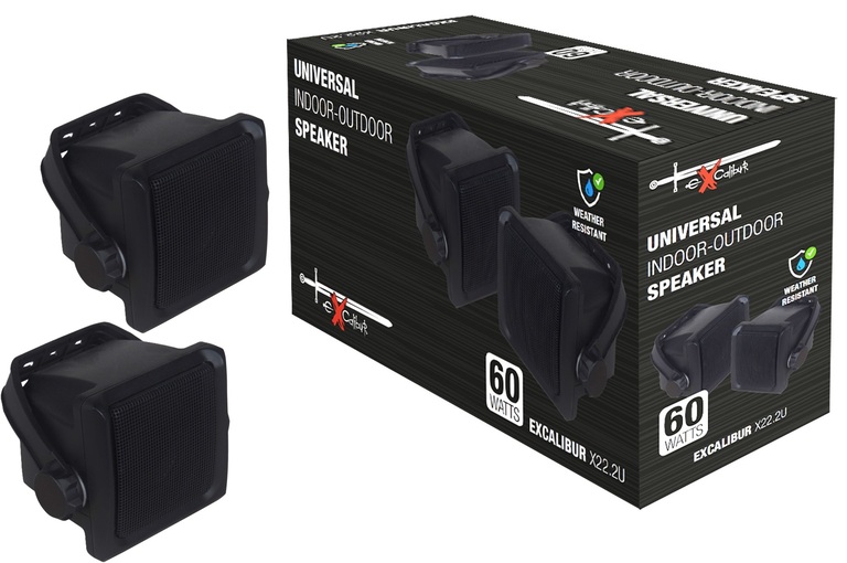 Excalibur Marine X22.2U Black - głośniki szerokopasmowe wodoodporne ciągnik łódź (2)
