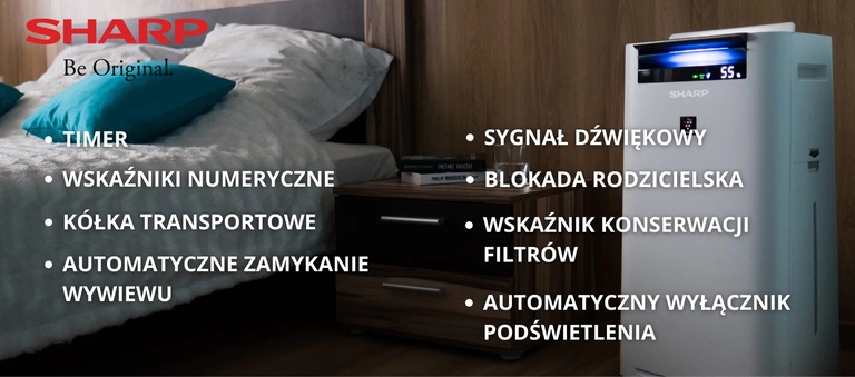 Oczyszczacz powietrza Sharp KC-G50EUW z nawilżaczem (14)
