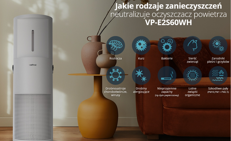 Oczyszczacz nawilżacz powietrza Vestfrost VP-E2S60WH do 60mkw (7)